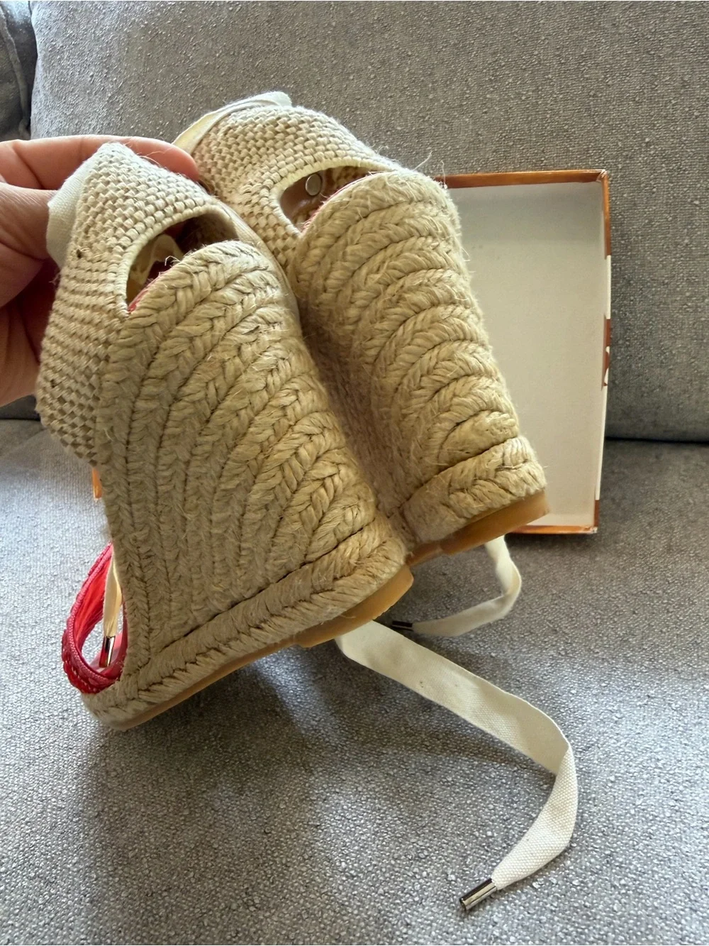 Vintage Donald J Pliner Elsa Beaded Espadrille Wedges Size 8 $278